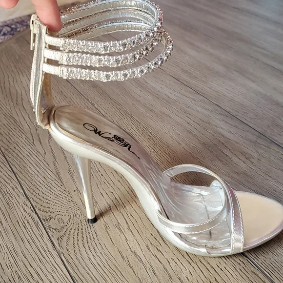 Rhinestone Stiletto Heels - Picture 4 of 10